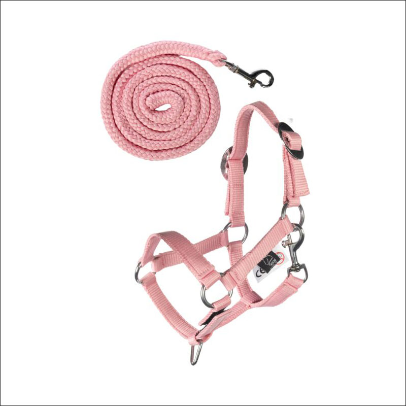 Hobby Horsing Basic - Halfter und Strick - rosa Hobby Horsing Basic - Halfter und Strick - rosa