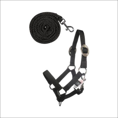 Hobby Horsing Basic - Halfter und Strick - schwarz